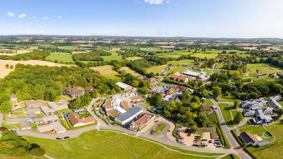 Aerial shot of St Piers Campus