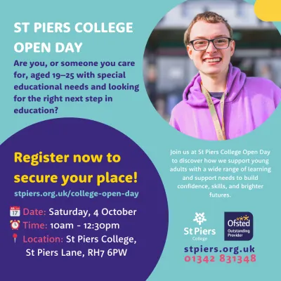 St Piers College Open Day 4th September 2026
