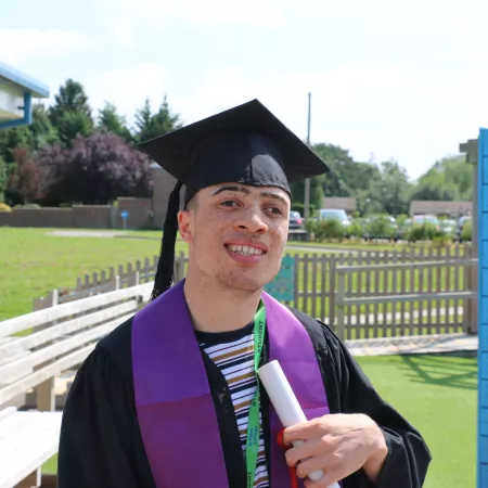 Male College student at his graduation