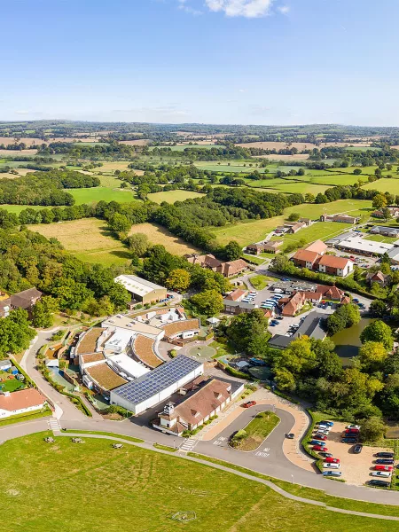 Aerial shot of St Piers Campus